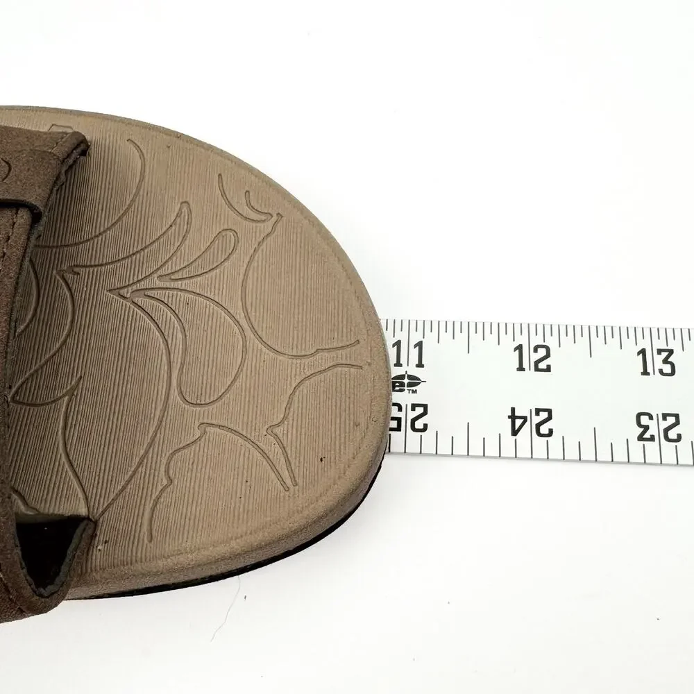 Rockin Brown Faux Suede Lightweight Padded Breathable Flip Flops Sz‎ 11 Comfort